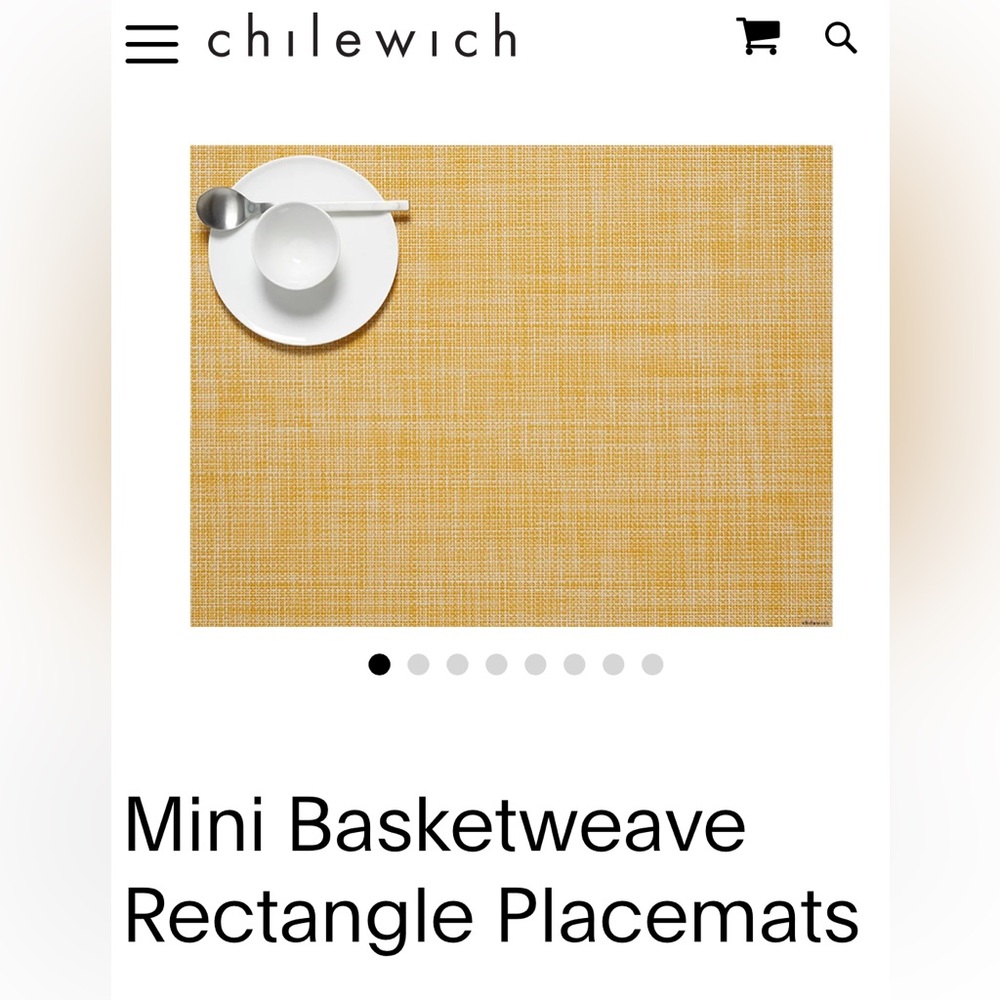 6 Chilewich Mini Basketweave Placemats (6)